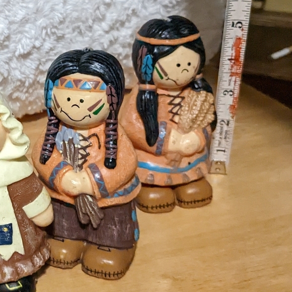 Vintage Thanksgiving candle set Native people and PILLgrams. - Picture 6 of 8